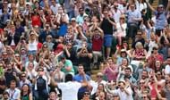 The crowd on Middle Sunday of the Wimbledon Championships in 2016
